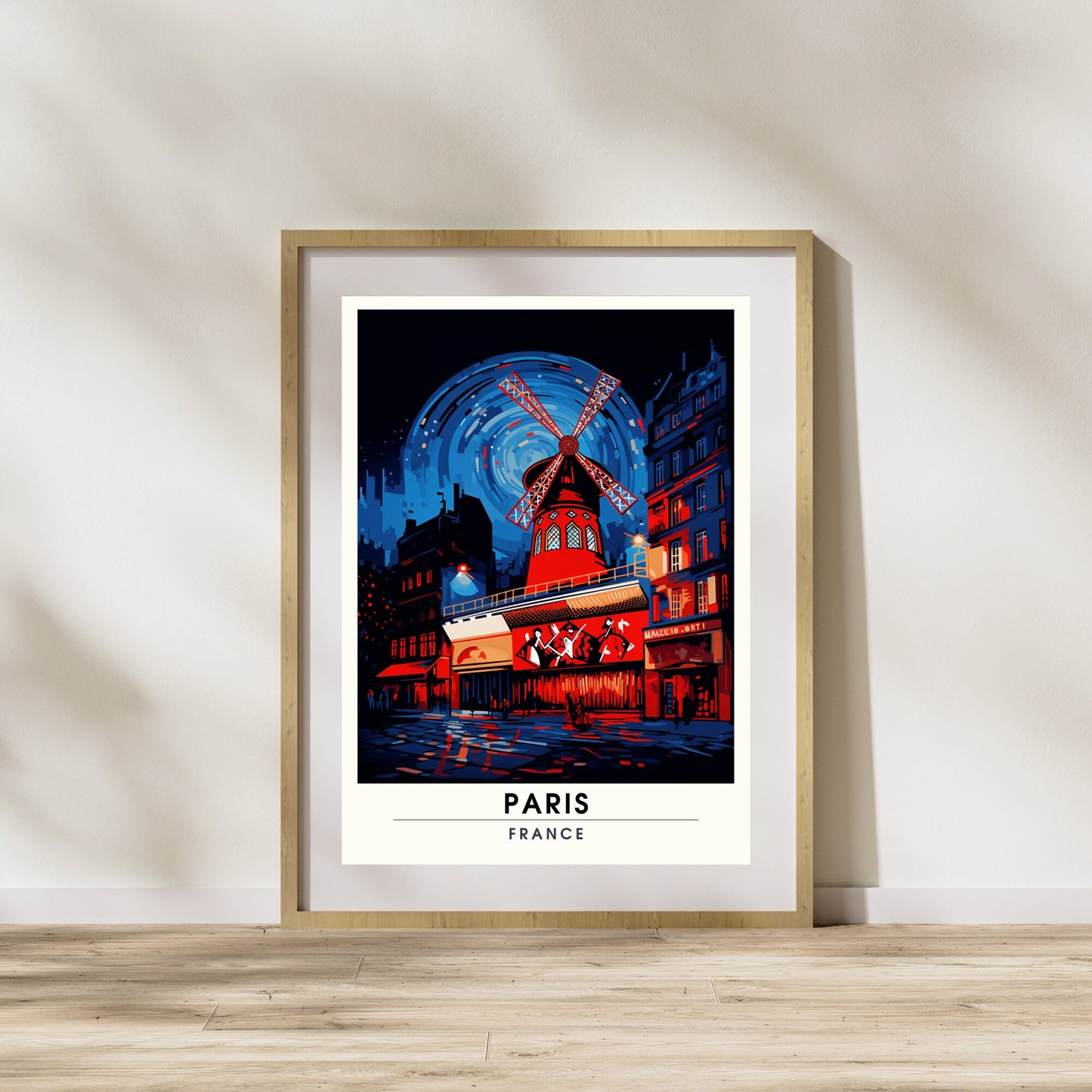 Impression Paris | Affiche de Voyage Paris | Impression de Voyage Paris, France | Moulin Rouge