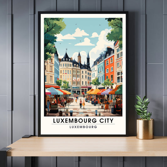 Impression Luxembourg | Affiche de Voyage Luxembourg ville | Affiche Luxembourg