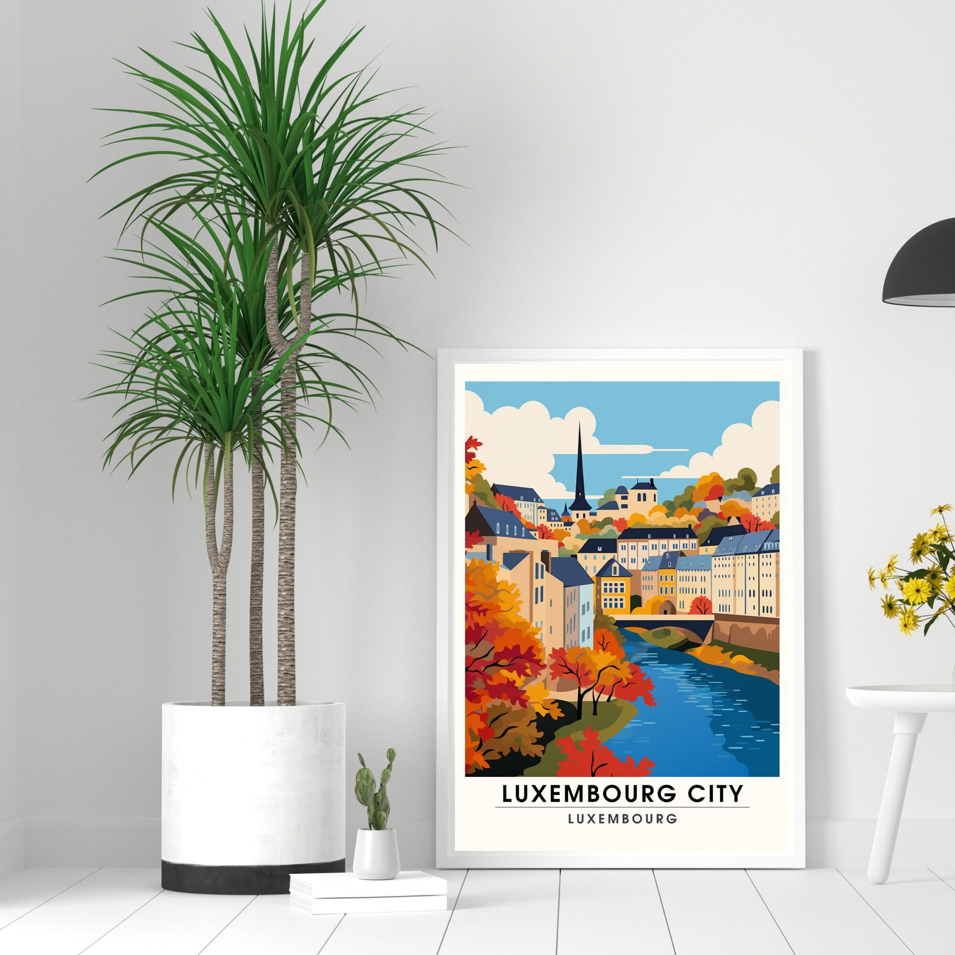 Impression Luxembourg | Affiche Luxembourg ville | style art