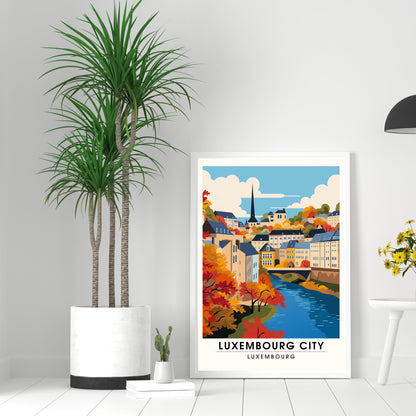 Impression Luxembourg | Affiche Luxembourg ville | style art