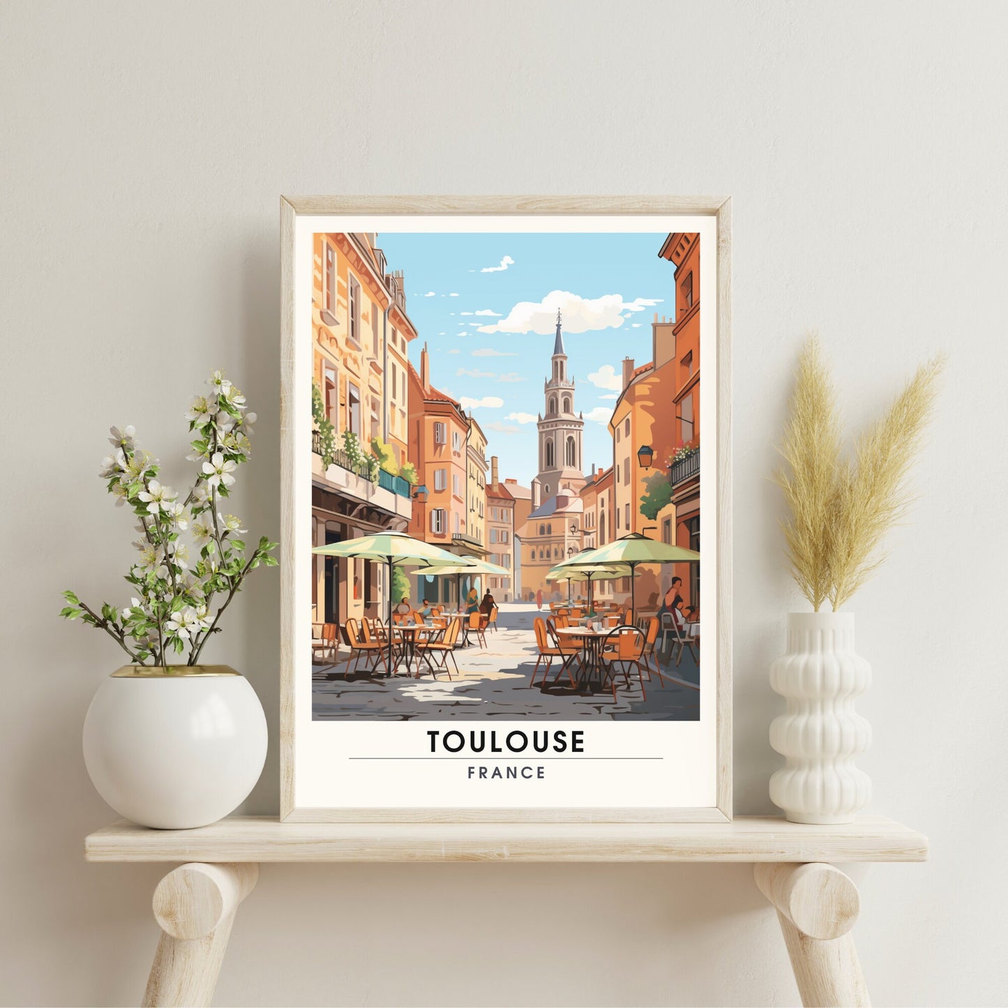 Impression Toulouse | Affiche de Voyage Toulouse, France | Impression de voyage France