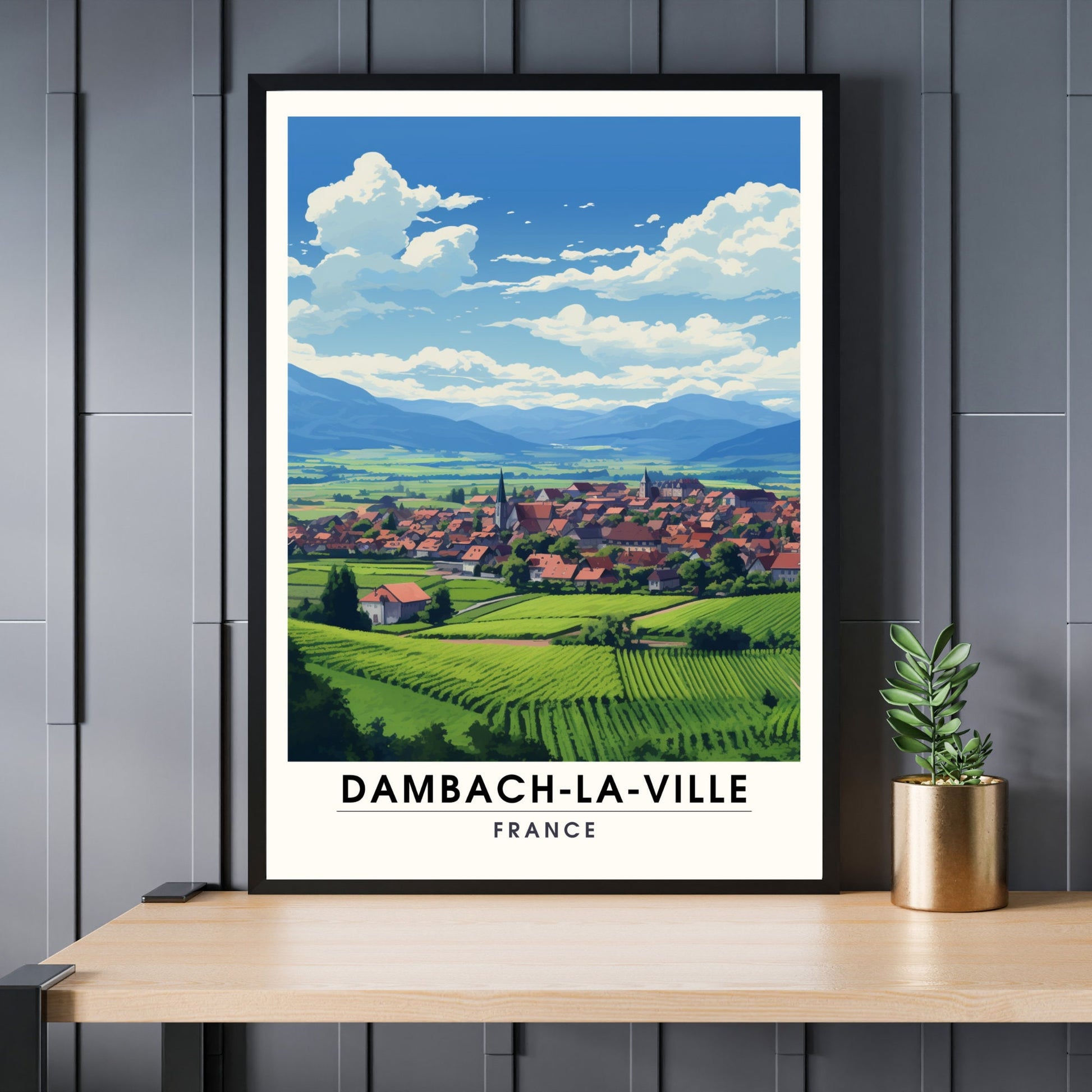 Impression Dambach-la-ville | Affiche de Voyage Dambach-la-ville | Affiche Dambach-la-ville, France