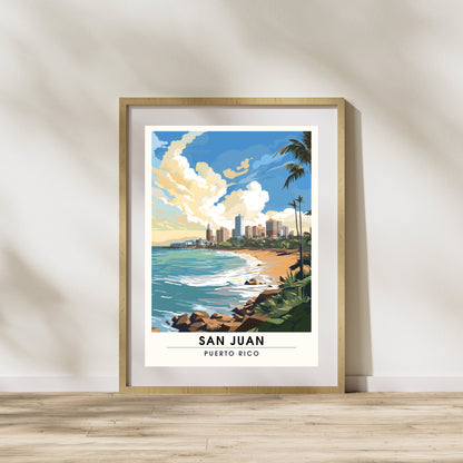 Impression San Juan, Porto Rico | Affiche de Voyage San Juan | Affiche Porto Rico plage