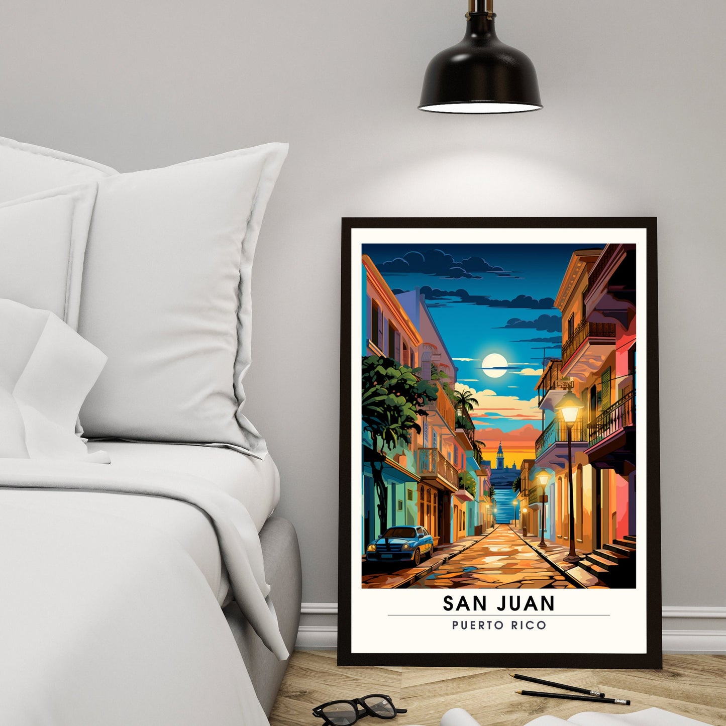 Impression San Juan | Affiche de Voyage San Juan | Affiche Porto Rico plage