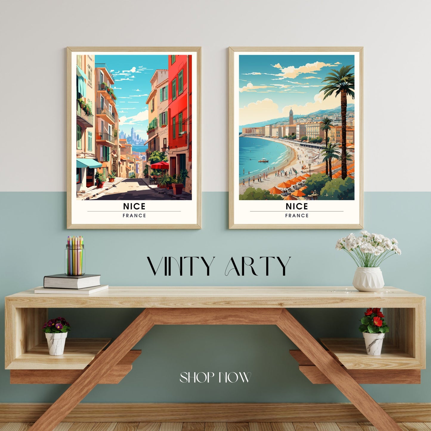 Impression Nice | Affiche de voyage Nice | Impression de de voyage Nice , France