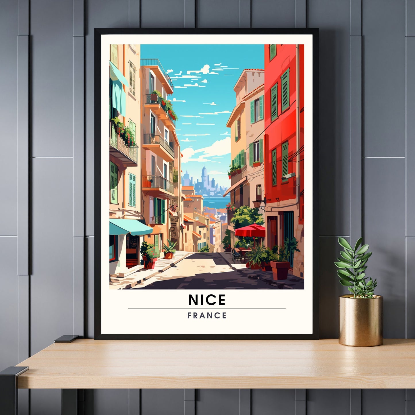 Impression Nice | Affiche de voyage Nice | Impression de de voyage Nice , France