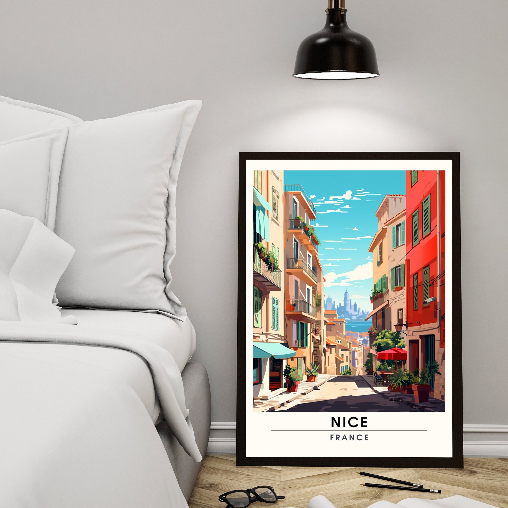 Impression Nice | Affiche de voyage Nice | Impression de de voyage Nice , France