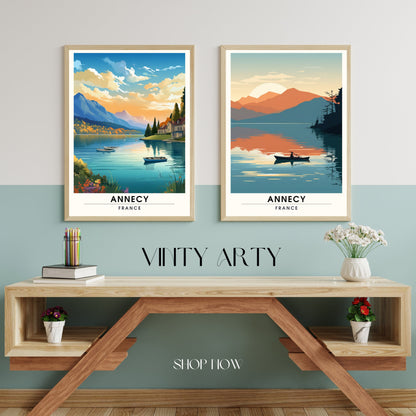 Impression Annecy | Affiche de Voyage Annecy | Poster de Voyage France