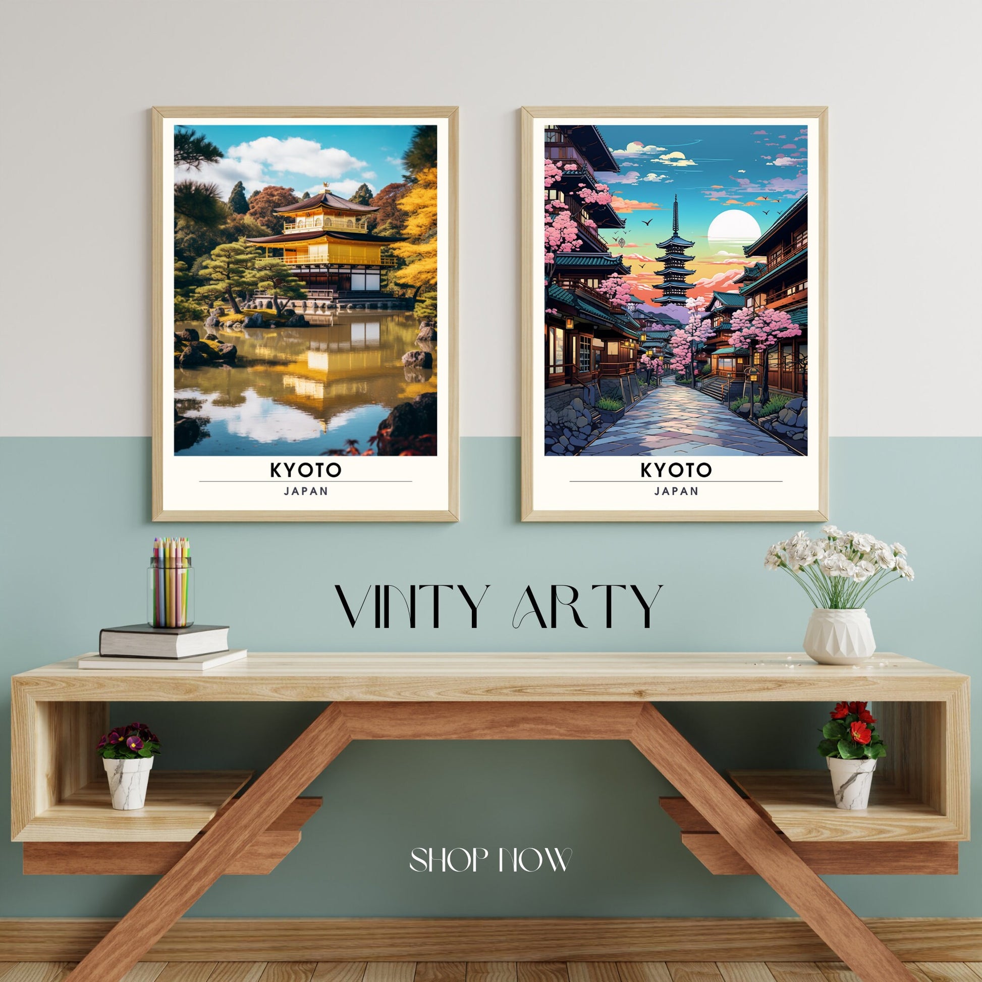 Impression Kyoto, Japon | Affiche de Voyage Kyoto| affiche de voyage Japon