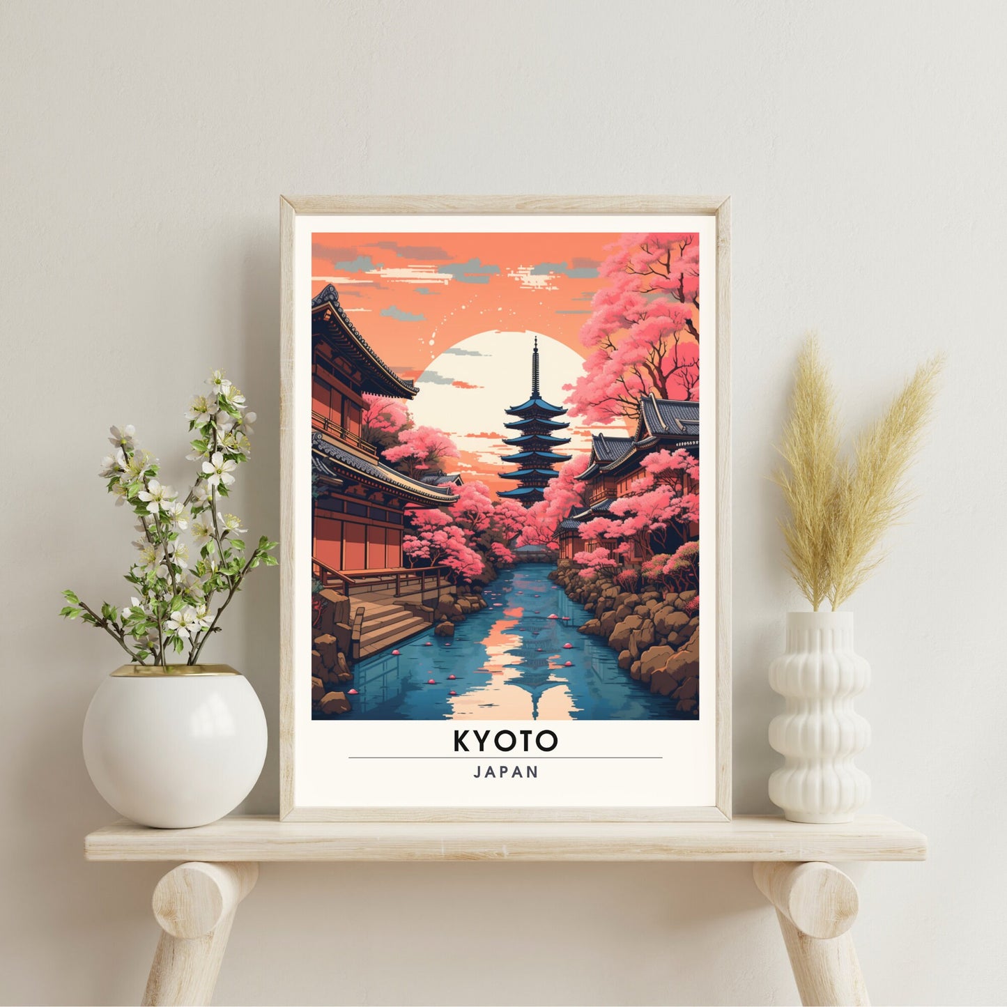 Impression Kyoto, Japon | Affiche Kyoto | affiche de voyage Japon