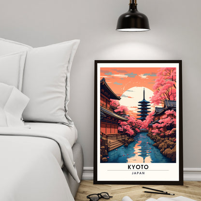 Impression Kyoto, Japon | Affiche Kyoto | affiche de voyage Japon