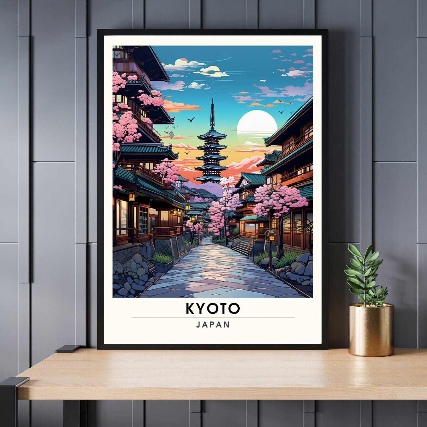 Affiche Kyoto, Japon | Affiche de Voyage Kyoto| affiche de voyage Japon