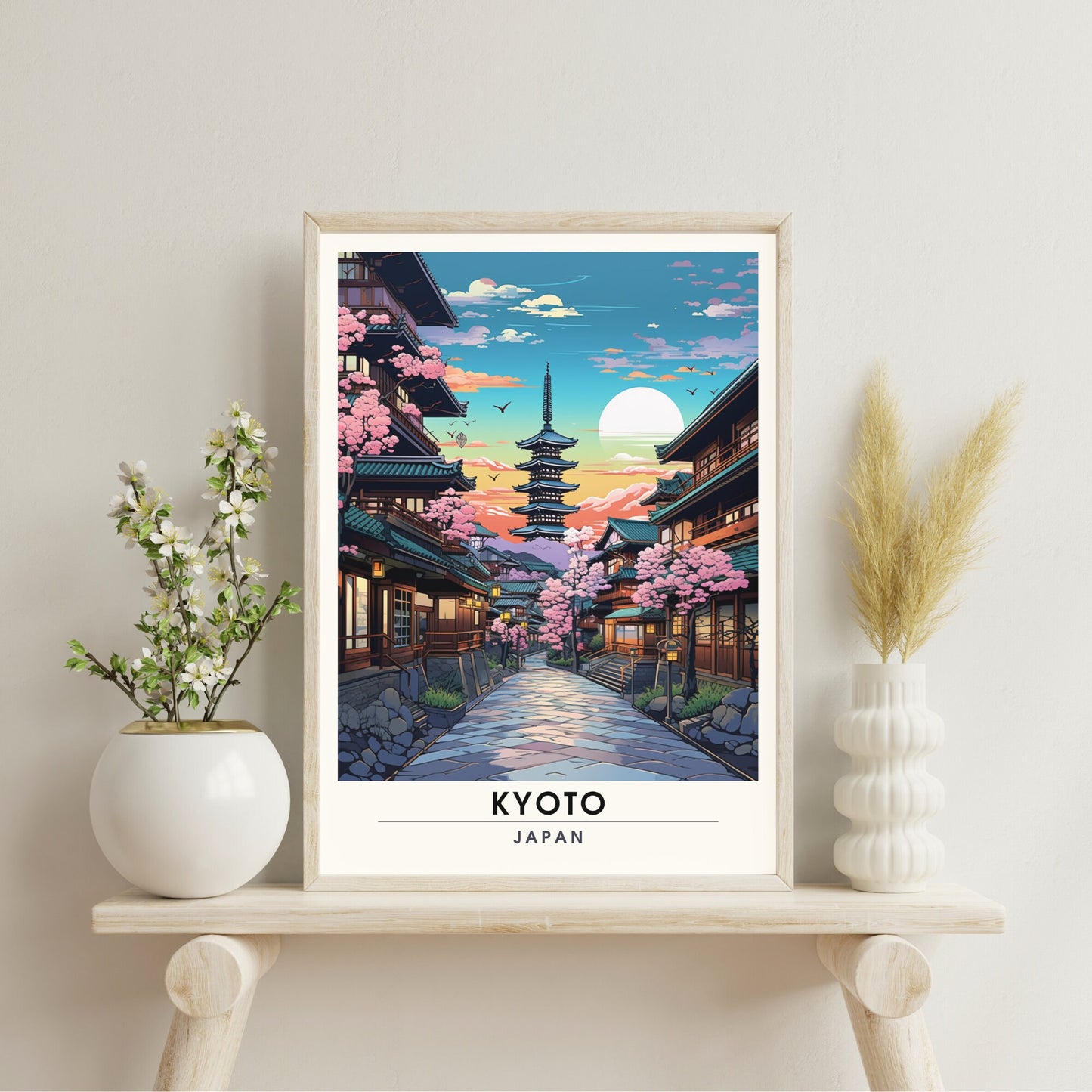 Affiche Kyoto, Japon | Affiche de Voyage Kyoto| affiche de voyage Japon