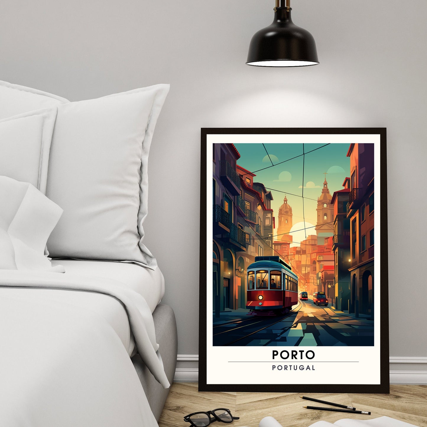 Impression de voyage Porto | Affiche de Voyage Porto | Tram de Porto