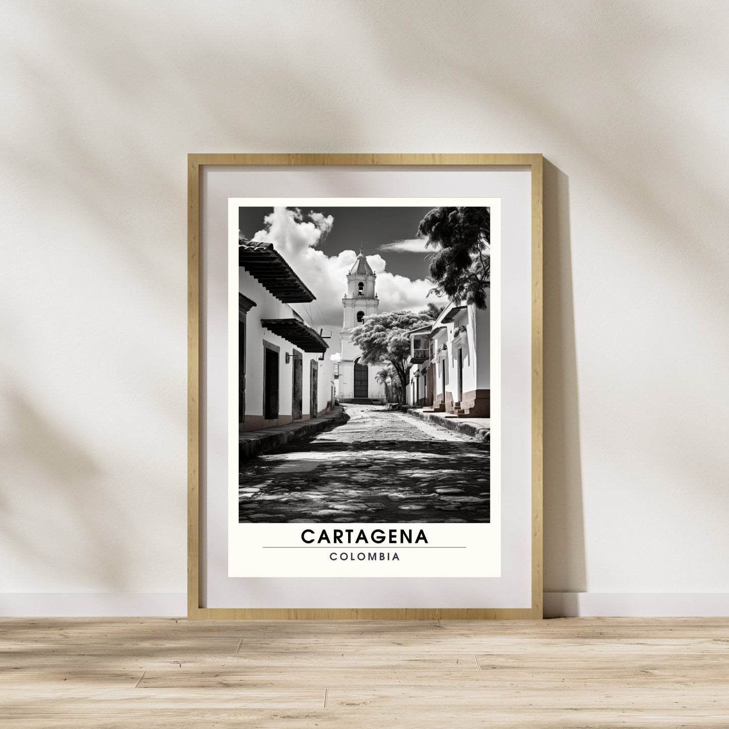 Affiche Carthagène, Colombie | Affiche de Voyage Carthagène | affiche noir et blanc