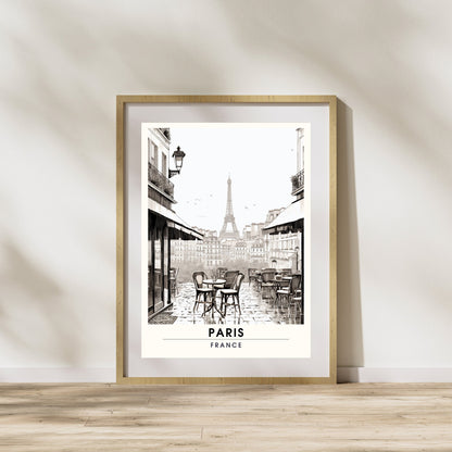 Impression Paris noir et blanc | Impression de Voyage Noir et Blanc | Affiche vintage | Affiche noir et blanc