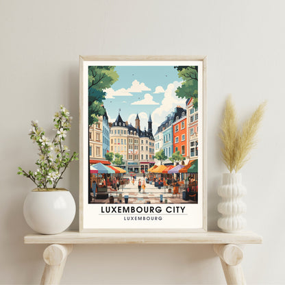 Impression Luxembourg | Affiche de Voyage Luxembourg ville | Affiche Luxembourg