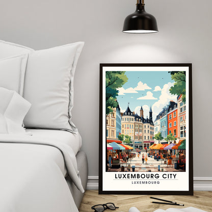 Impression Luxembourg | Affiche de Voyage Luxembourg ville | Affiche Luxembourg