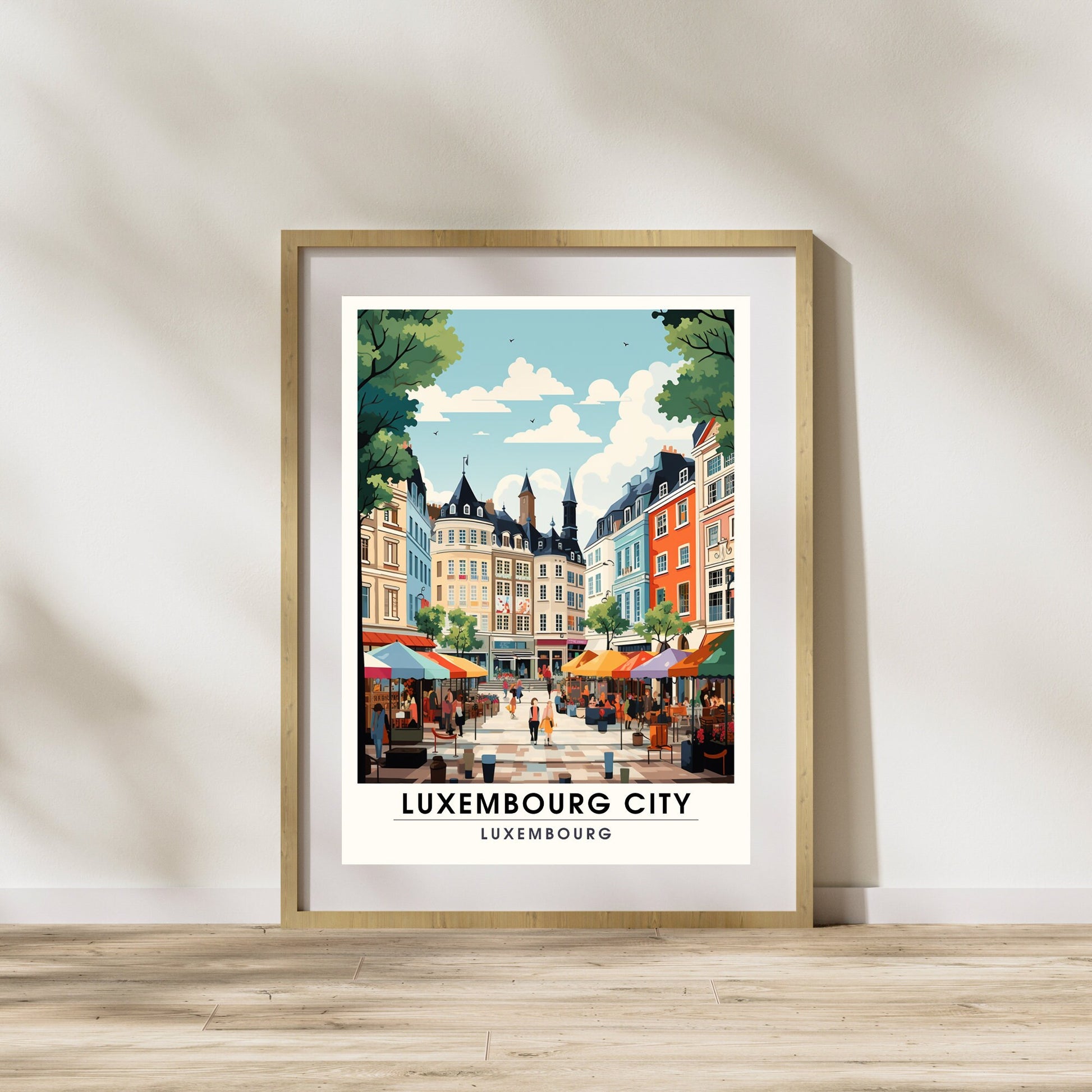 Impression Luxembourg | Affiche de Voyage Luxembourg ville | Affiche Luxembourg