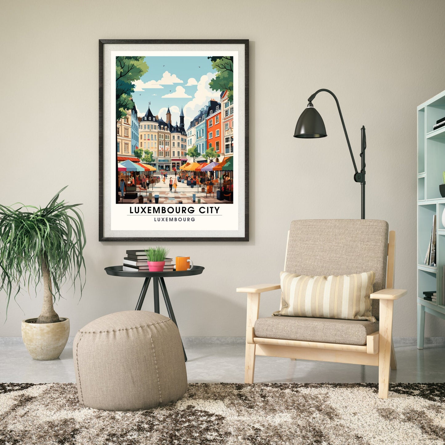 Impression Luxembourg | Affiche de Voyage Luxembourg ville | Affiche Luxembourg