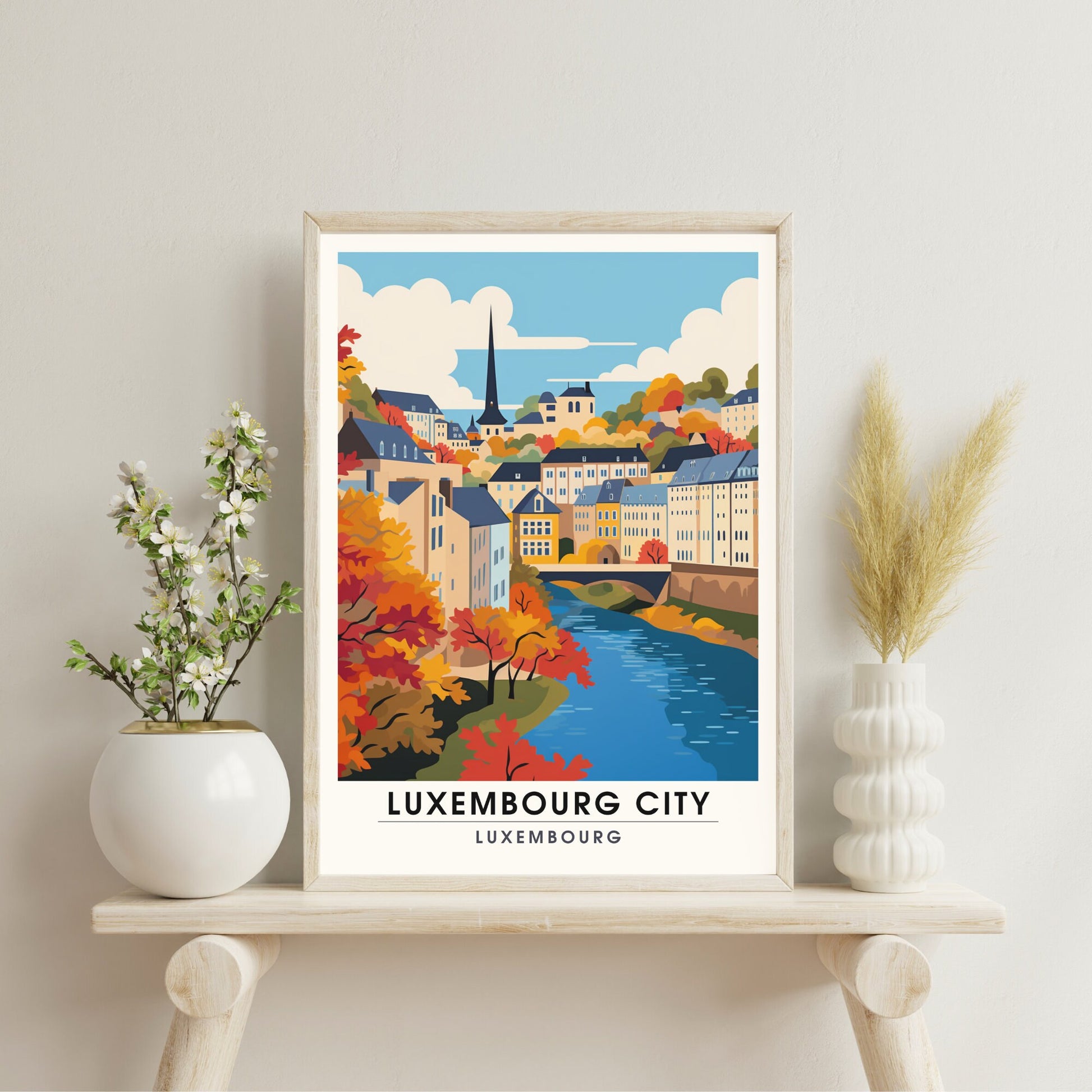 Impression Luxembourg | Affiche Luxembourg ville | style art