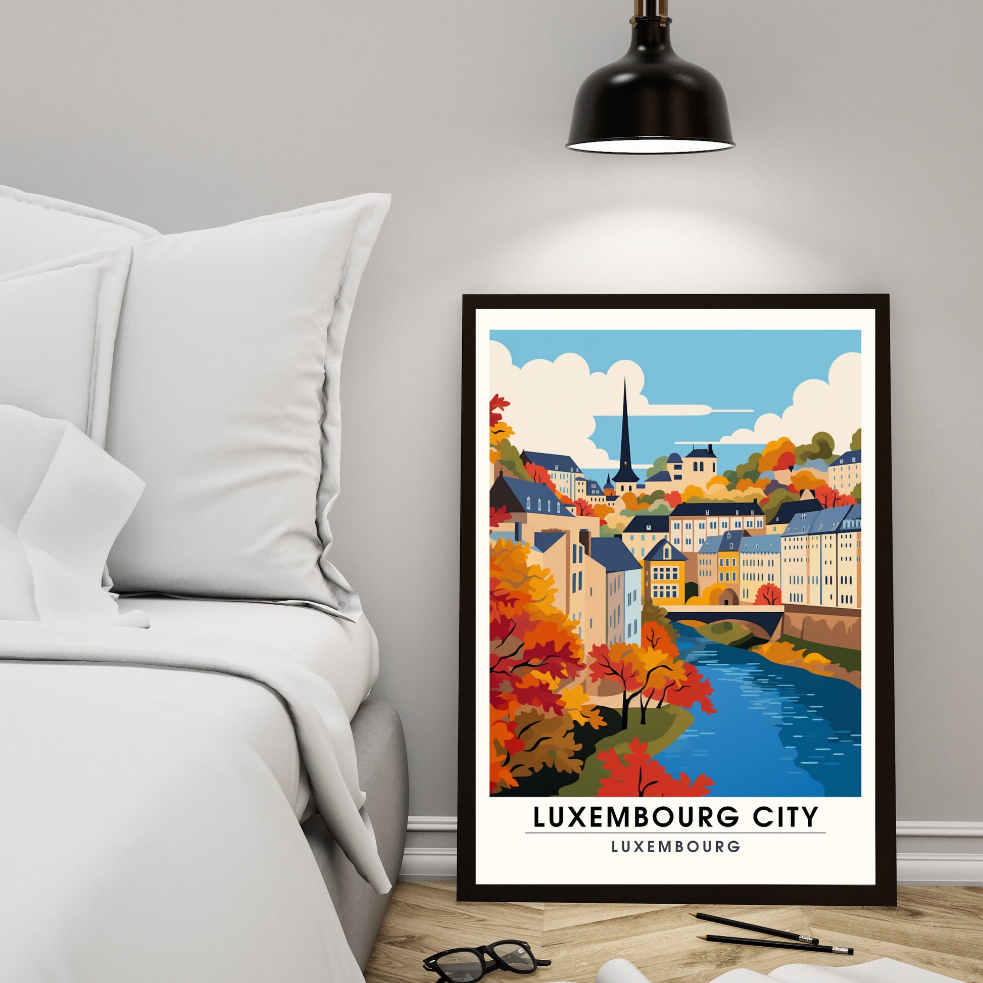 Impression Luxembourg | Affiche Luxembourg ville | style art