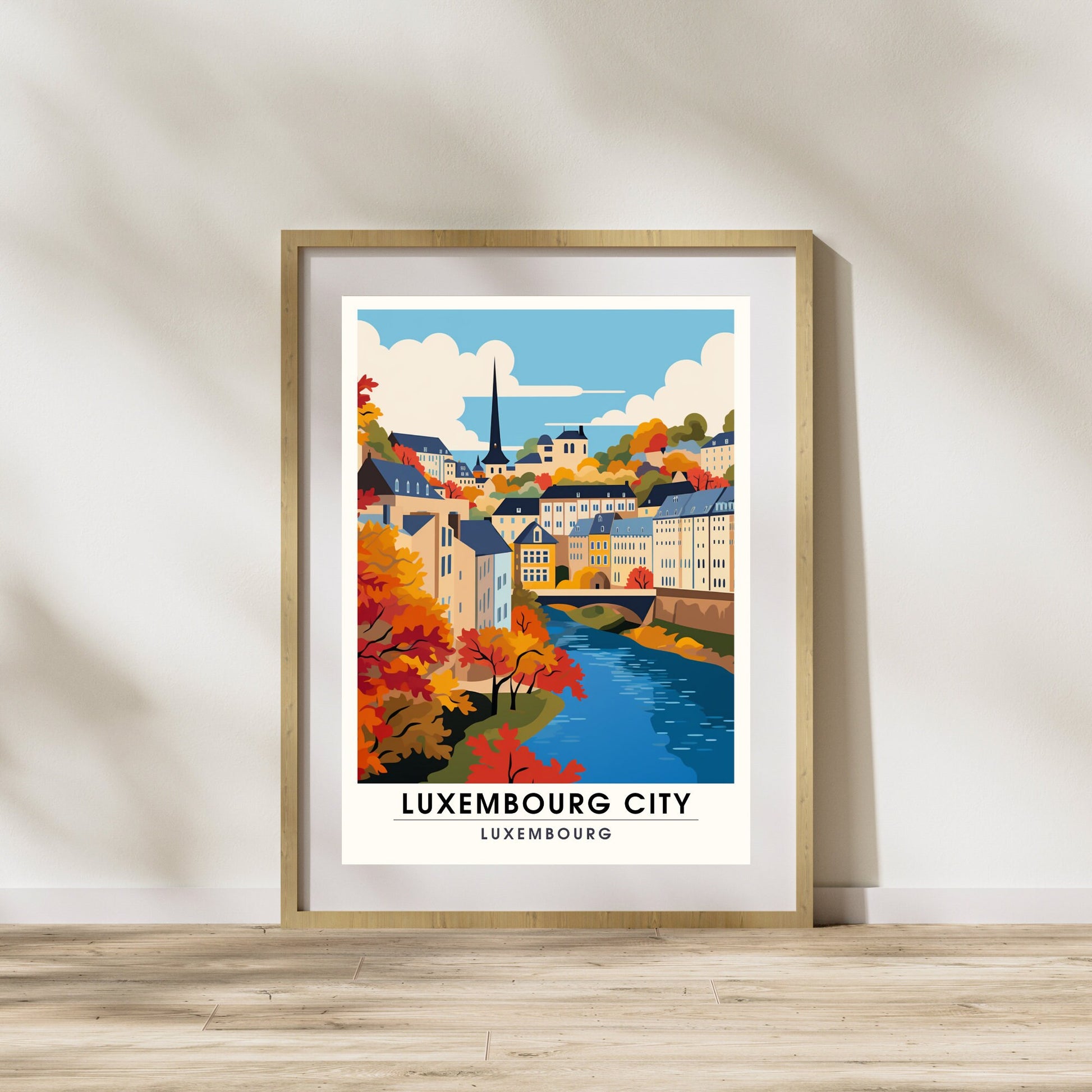 Impression Luxembourg | Affiche Luxembourg ville | style art