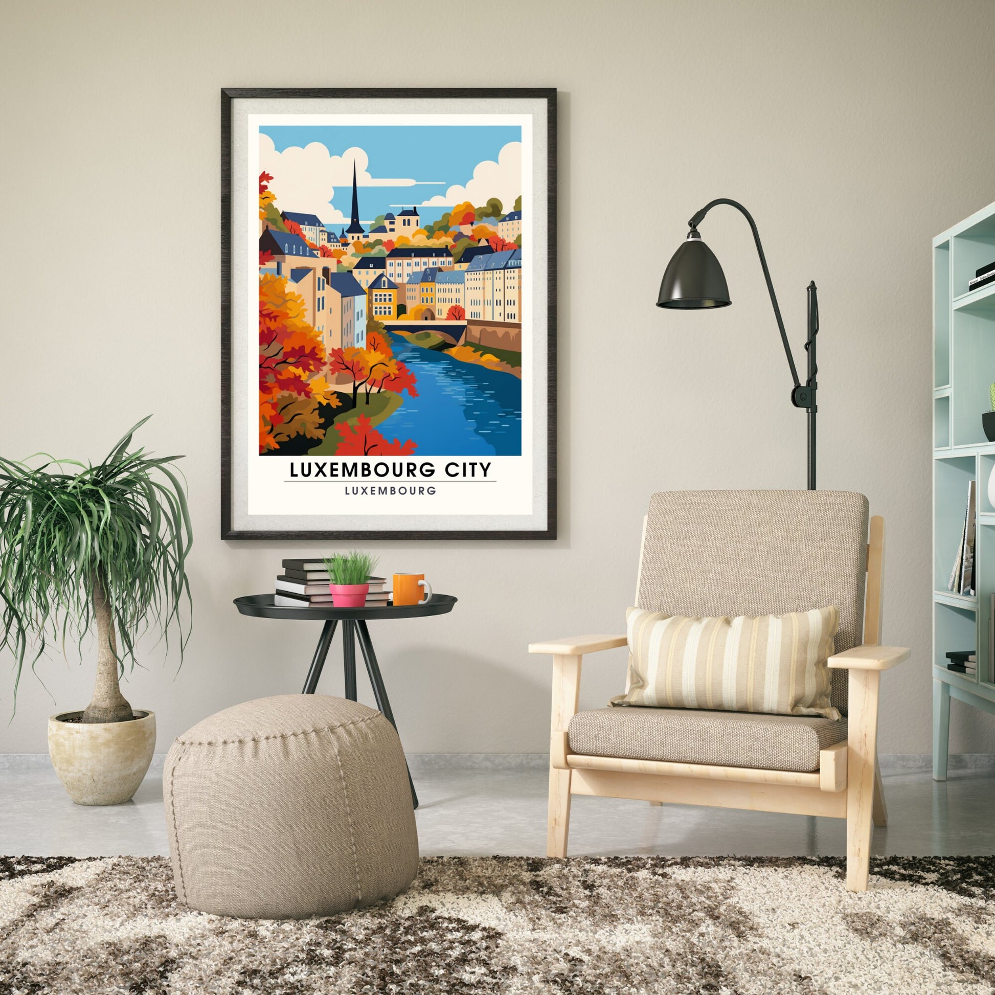 Impression Luxembourg | Affiche Luxembourg ville | style art