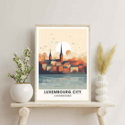 Impression Luxembourg | Affiche de Voyage Luxembourg ville | Voyage exceptionnel à Luxembourg