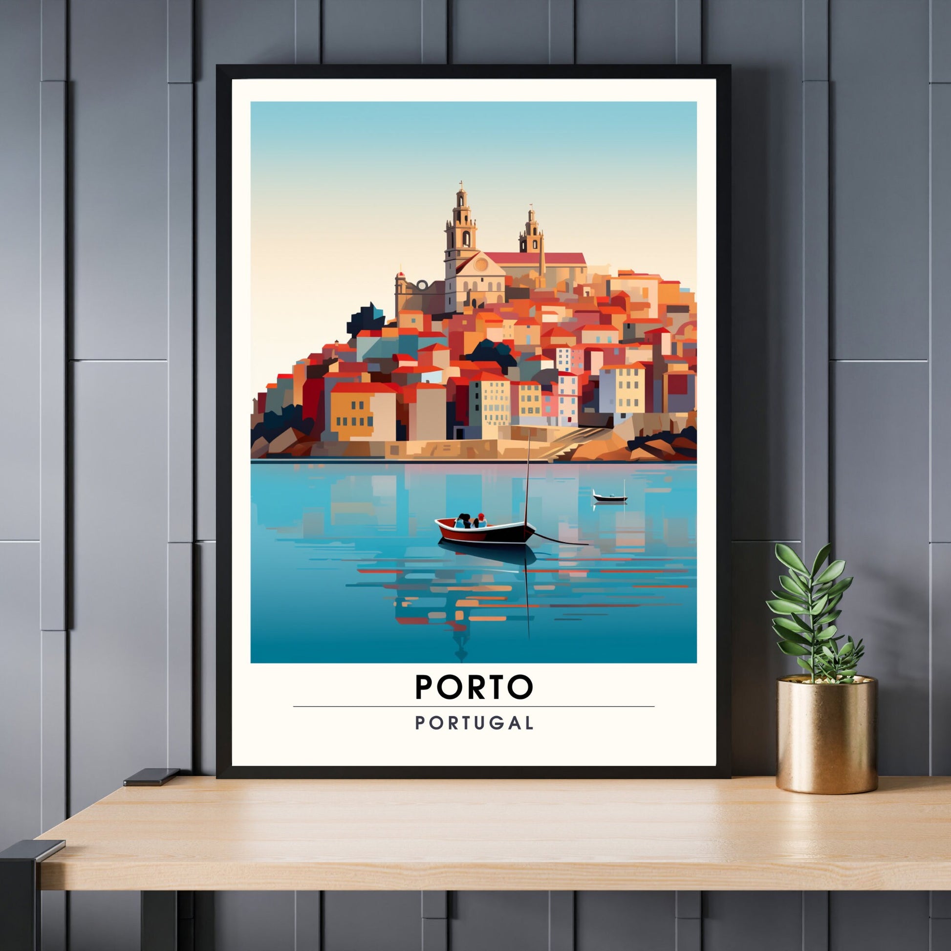 Impression Porto, Portugal | Affiche de Voyage Porto | Affiche Portugal | affiche colorée