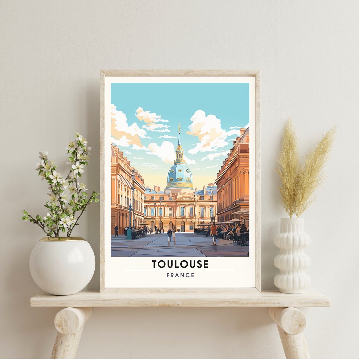 Impression Toulouse | Affiche de Voyage Toulouse | Impression de voyage France