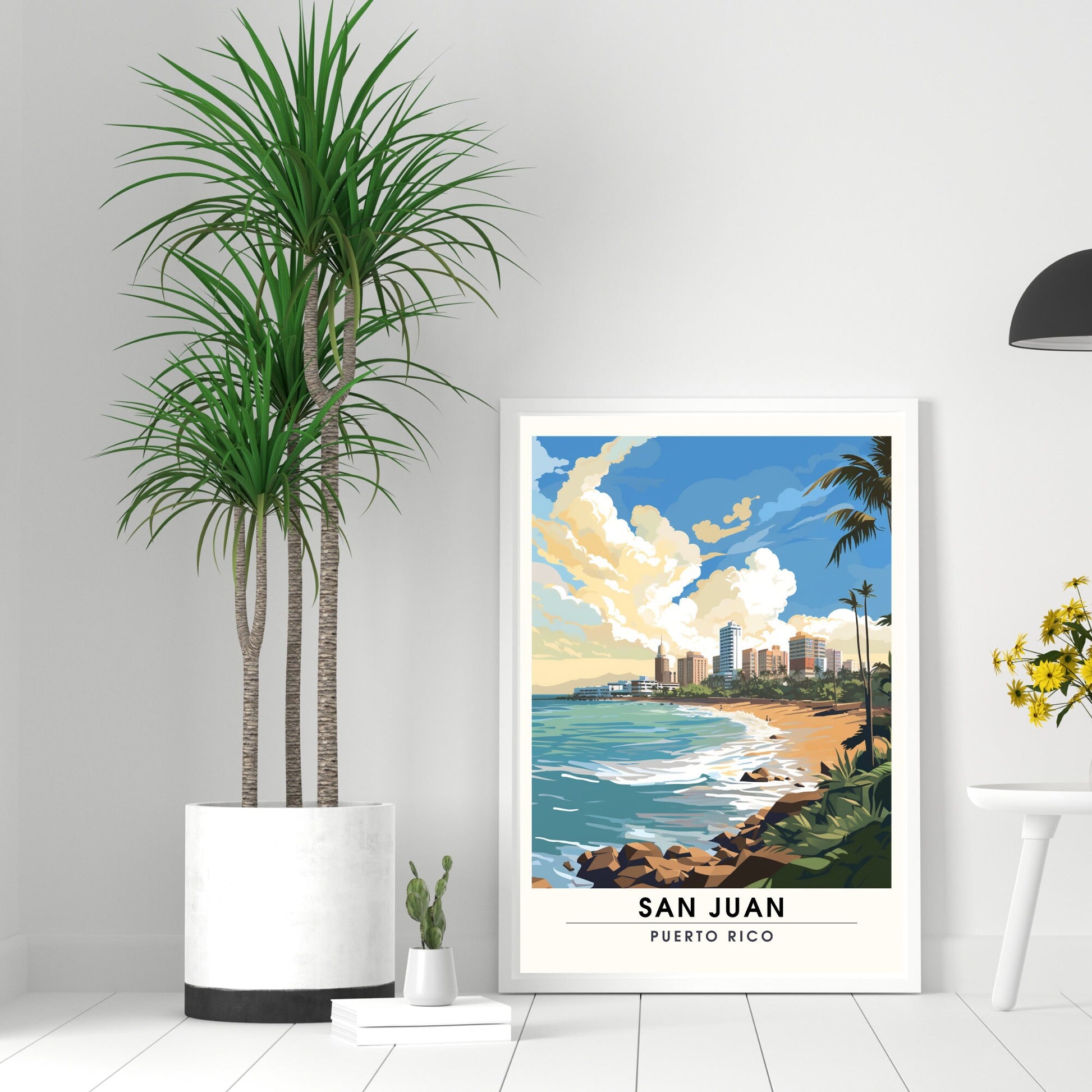 Impression San Juan, Porto Rico | Affiche de Voyage San Juan | Affiche Porto Rico plage