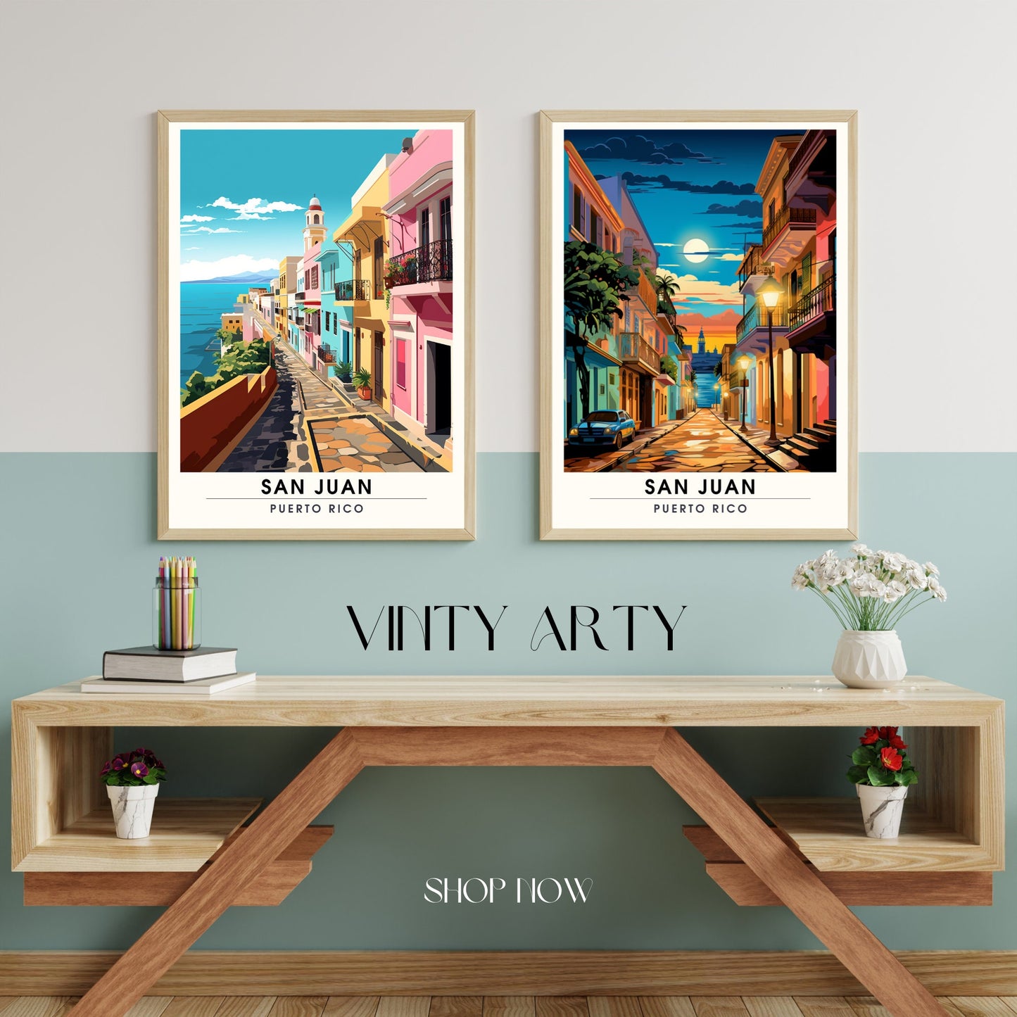 Impression San Juan | Affiche de Voyage San Juan | Affiche Porto Rico plage