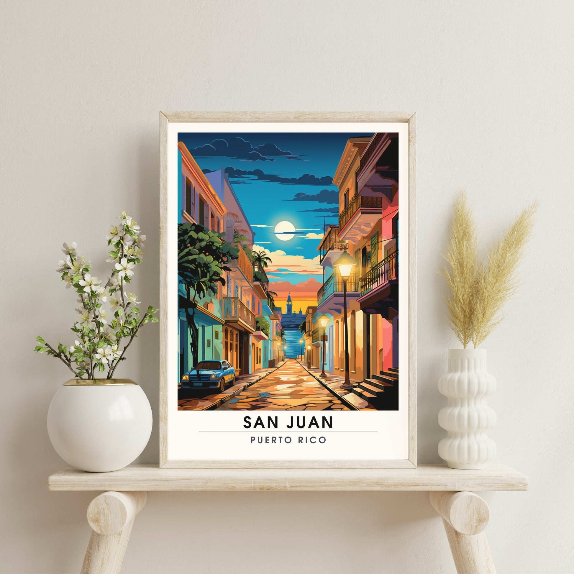 Impression San Juan | Affiche de Voyage San Juan | Affiche Porto Rico plage