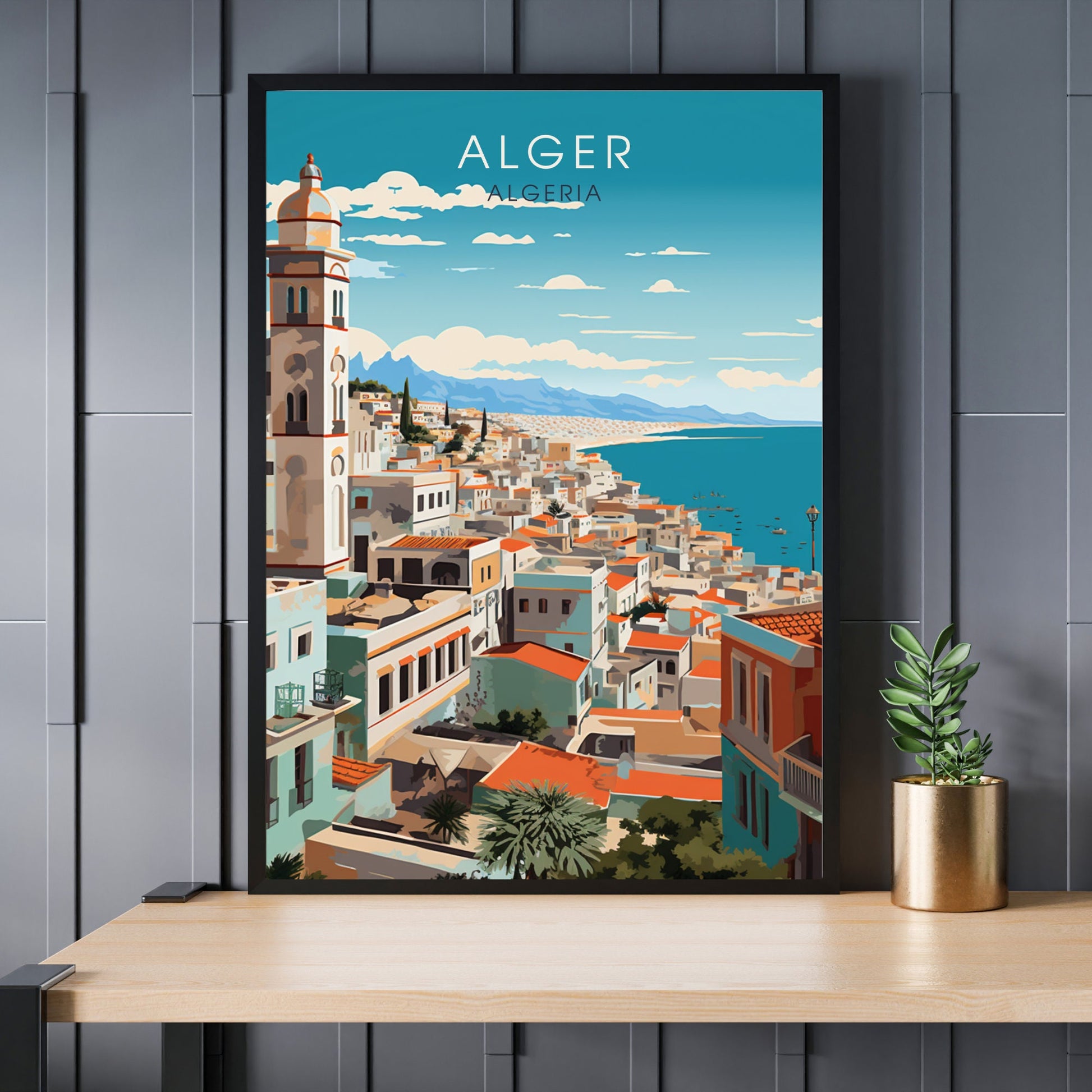 Impression de voyage Alger | Affiche Alger | Affiche baie d'Alger