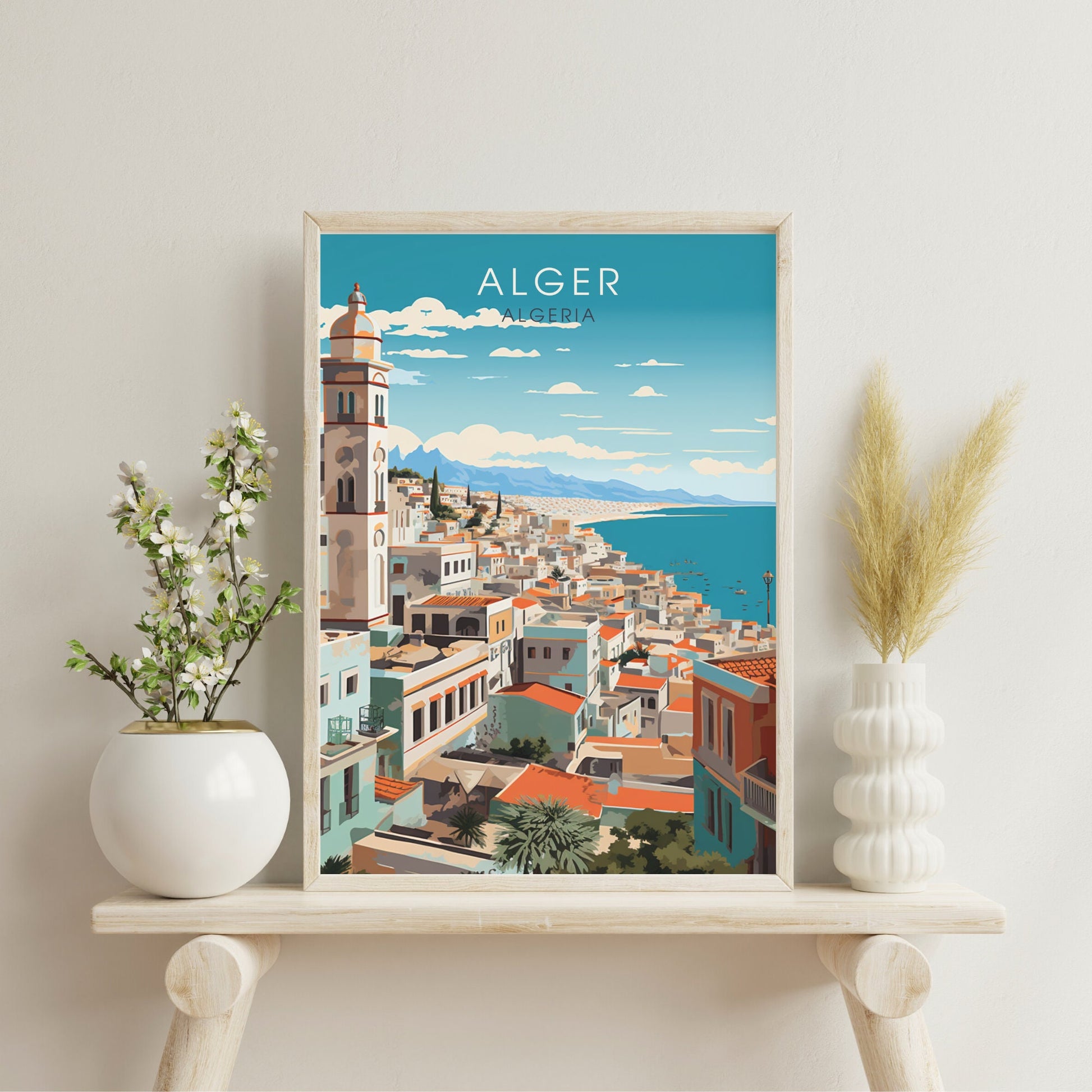 Impression de voyage Alger | Affiche Alger | Affiche baie d'Alger