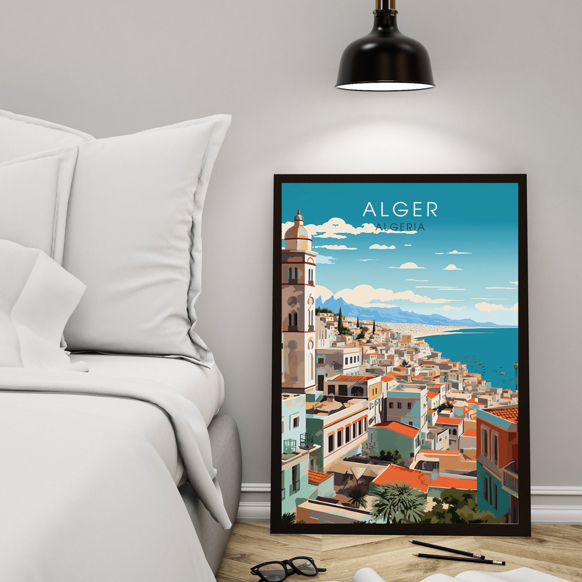 Impression de voyage Alger | Affiche Alger | Affiche baie d'Alger