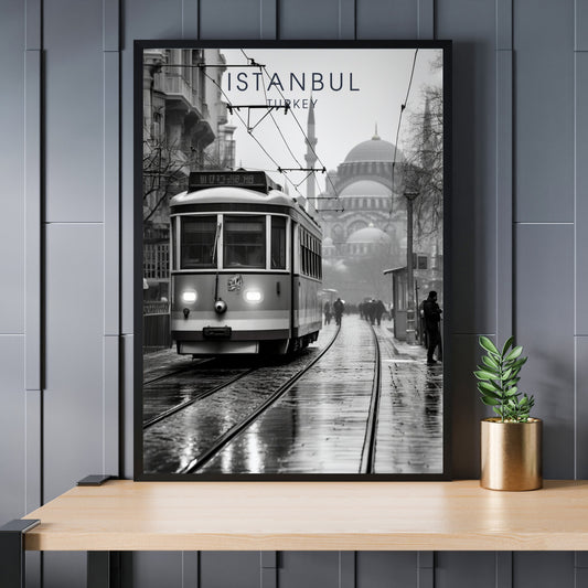 Impression de voyage Istanbul | Impression de voyage Istanbul | Affiche Turquie | Impression de voyage Turquie en Noir et Blanc