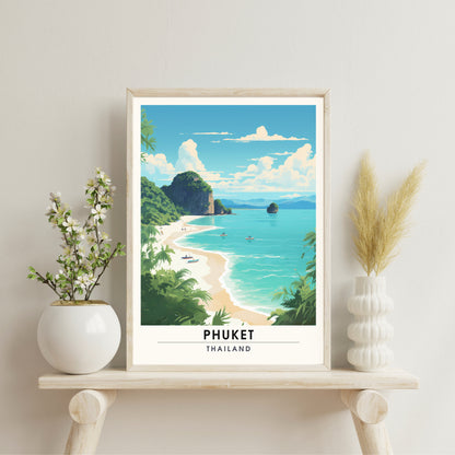 Affiche Phuket | Impression de voyage Phuket | Affiche Thaïlande | Phuket, Thaïlande