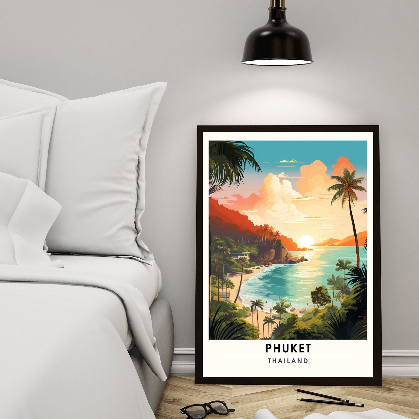 Affiche de voyage Phuket | Impression de voyage Phuket | Affiche Thaïlande | Phuket, Thaïlande