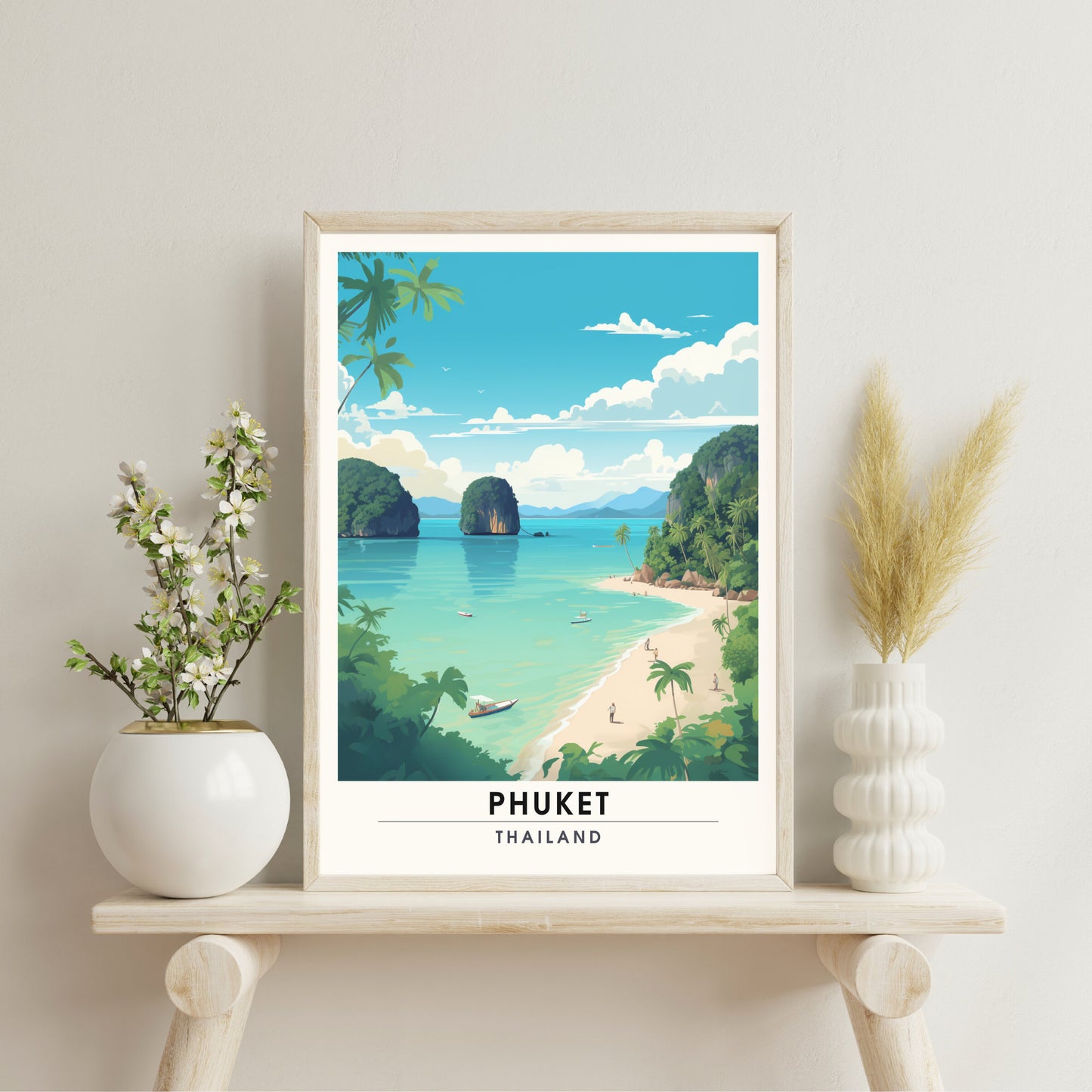 Affiche de voyage Phuket | Impression de voyage Phuket | Affiche Thaïlande | Affiche Phuket, Thaïlande