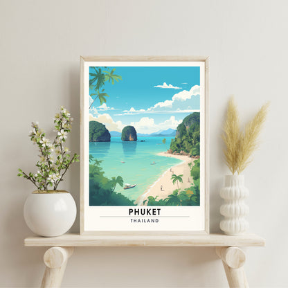 Affiche de voyage Phuket | Impression de voyage Phuket | Affiche Thaïlande | Affiche Phuket, Thaïlande