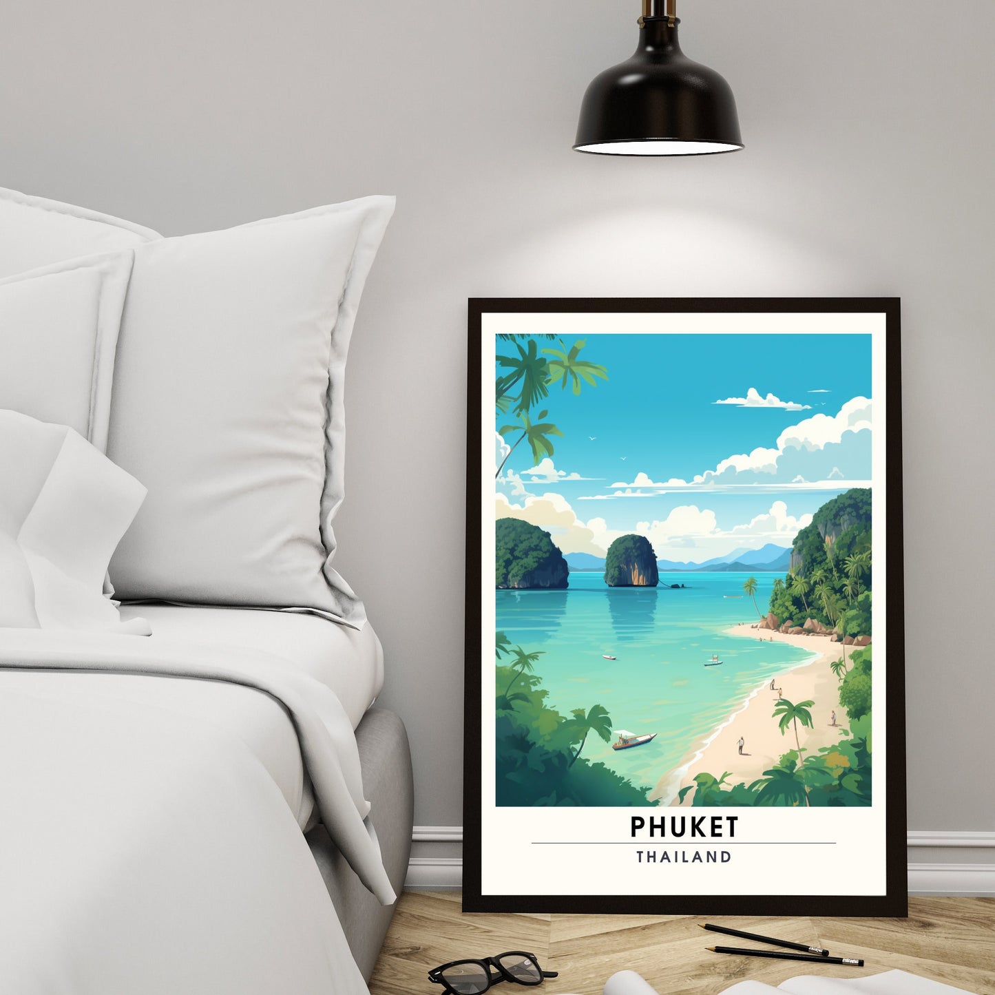 Affiche de voyage Phuket | Impression de voyage Phuket | Affiche Thaïlande | Affiche Phuket, Thaïlande