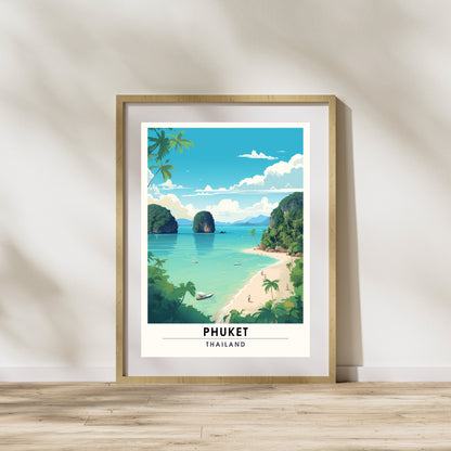 Affiche de voyage Phuket | Impression de voyage Phuket | Affiche Thaïlande | Affiche Phuket, Thaïlande