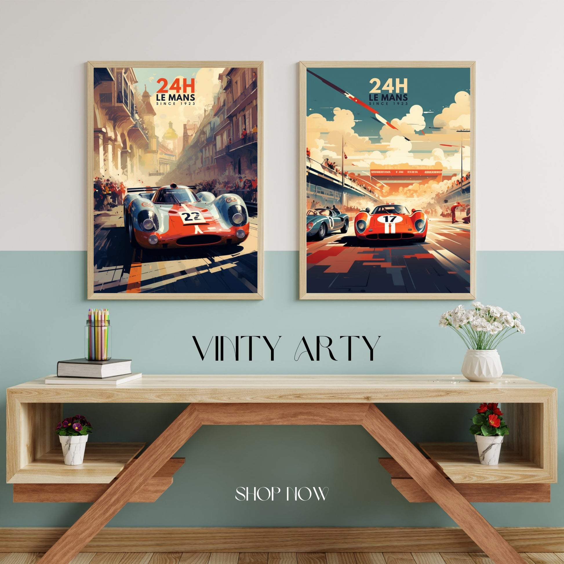 Affiche 24H le Mans | Impression voiture | Affiche Vintage