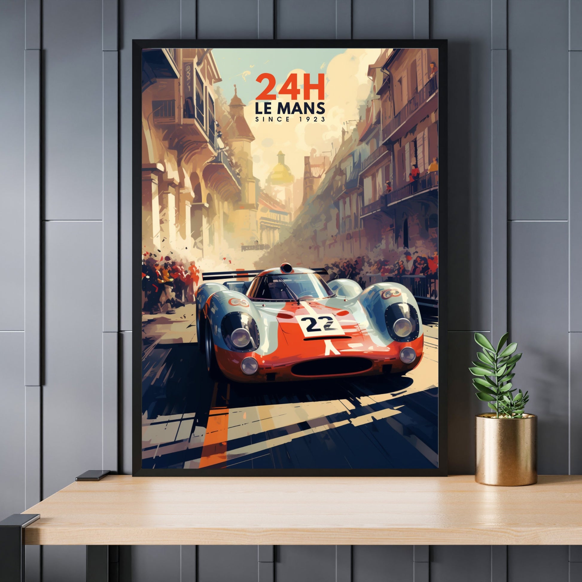 Affiche 24H le Mans | Impression voiture | Affiche Vintage