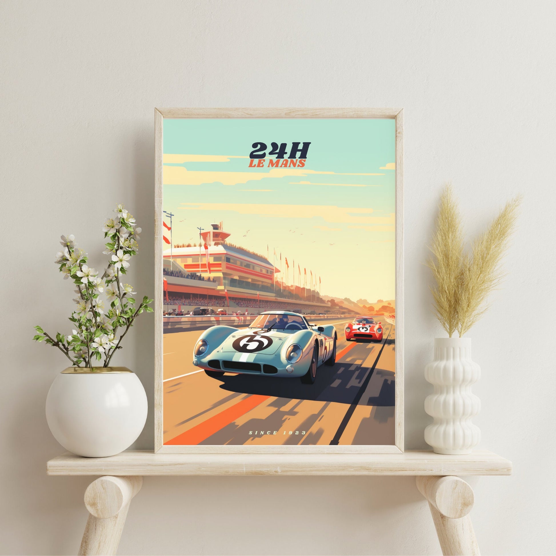 Affiche 24H le Mans | Impression voiture vintage | Affiche Vintage