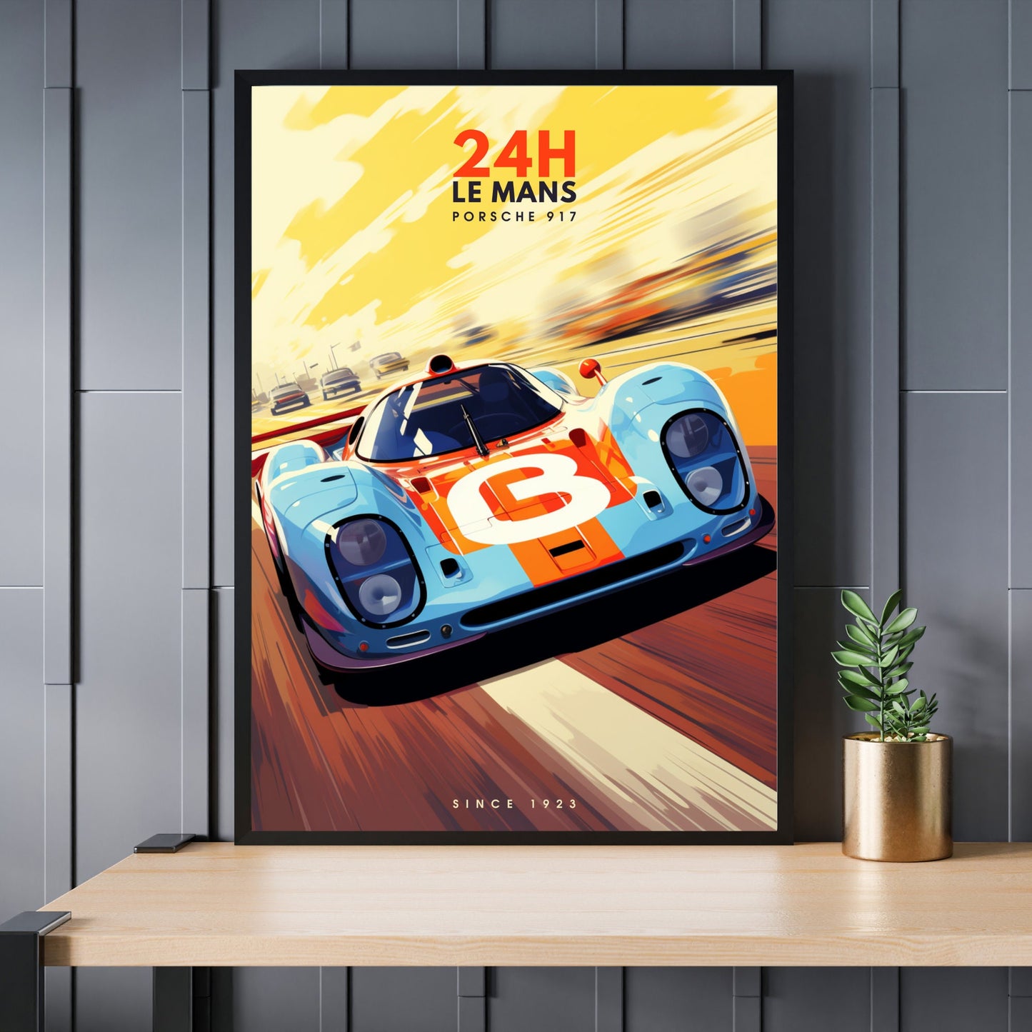 Affiche 24H le Mans | Impression voiture vintage | Porsche 917