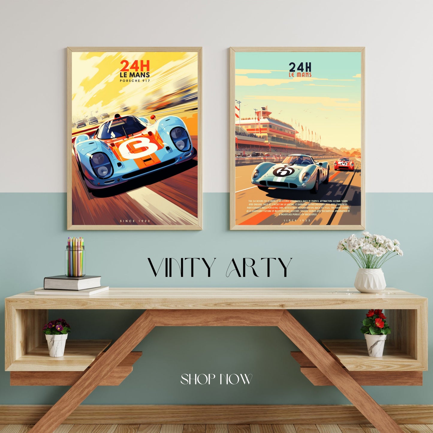 Affiche 24H le Mans | Impression voiture vintage | Porsche 917