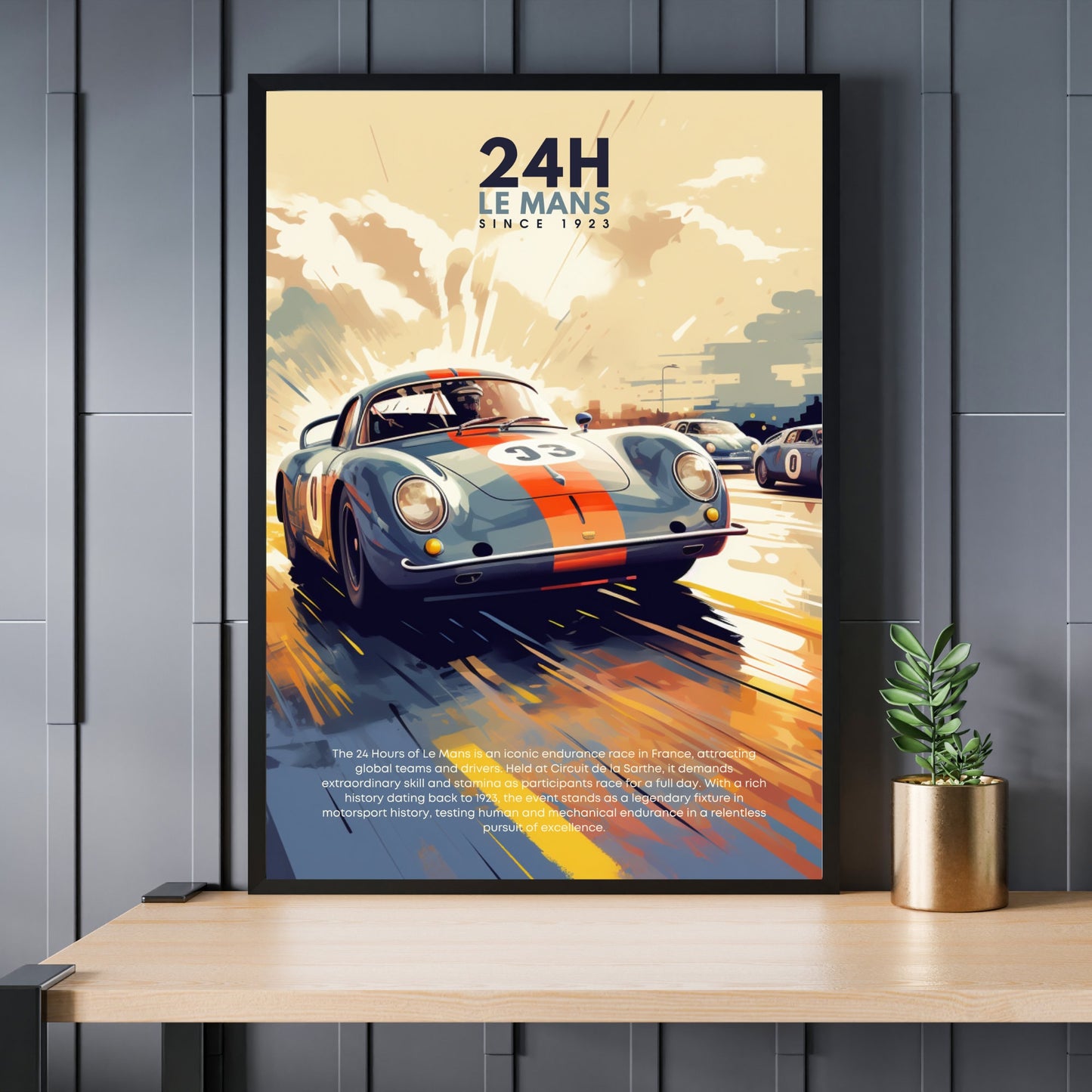 Impression 24H le Mans | Impression voiture vintage | Affiche 24H le Mans vintage